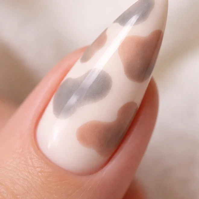 10 Cow Print Stiletto Nail Ideas