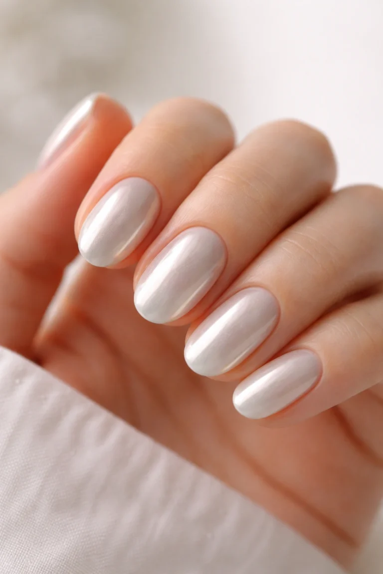 15 Chrome Short Oval Nails That Shine