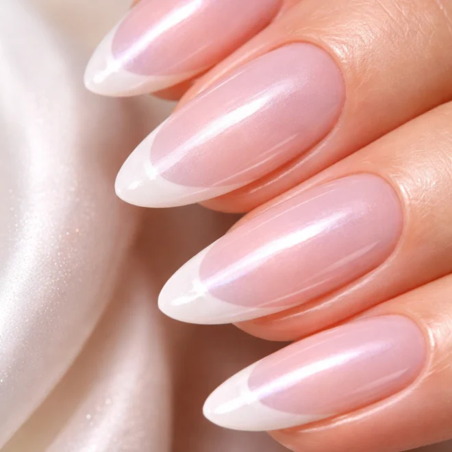12 Pink and White Nail Ideas That Are Clean