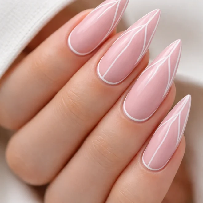 18 Light Pink Stiletto Nail Ideas