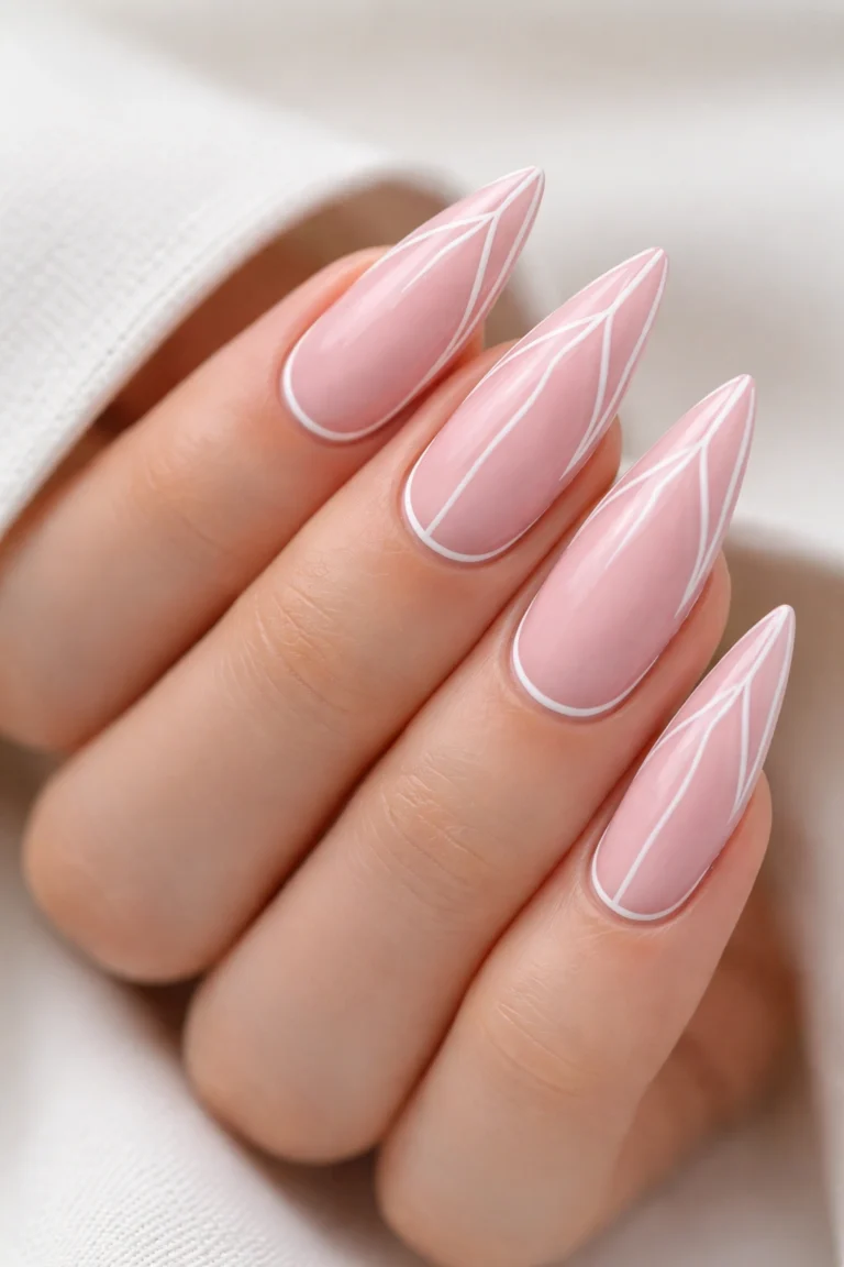 18 Light Pink Stiletto Nail Ideas
