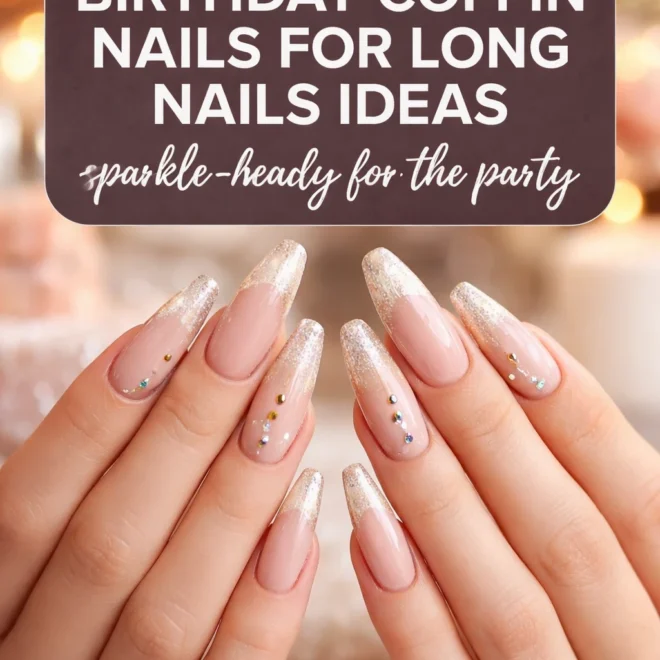20 Birthday Coffin Nails for Long Nails