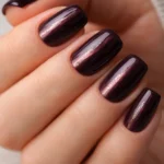 12 Short Squoval Nails in Dark Moody Shades