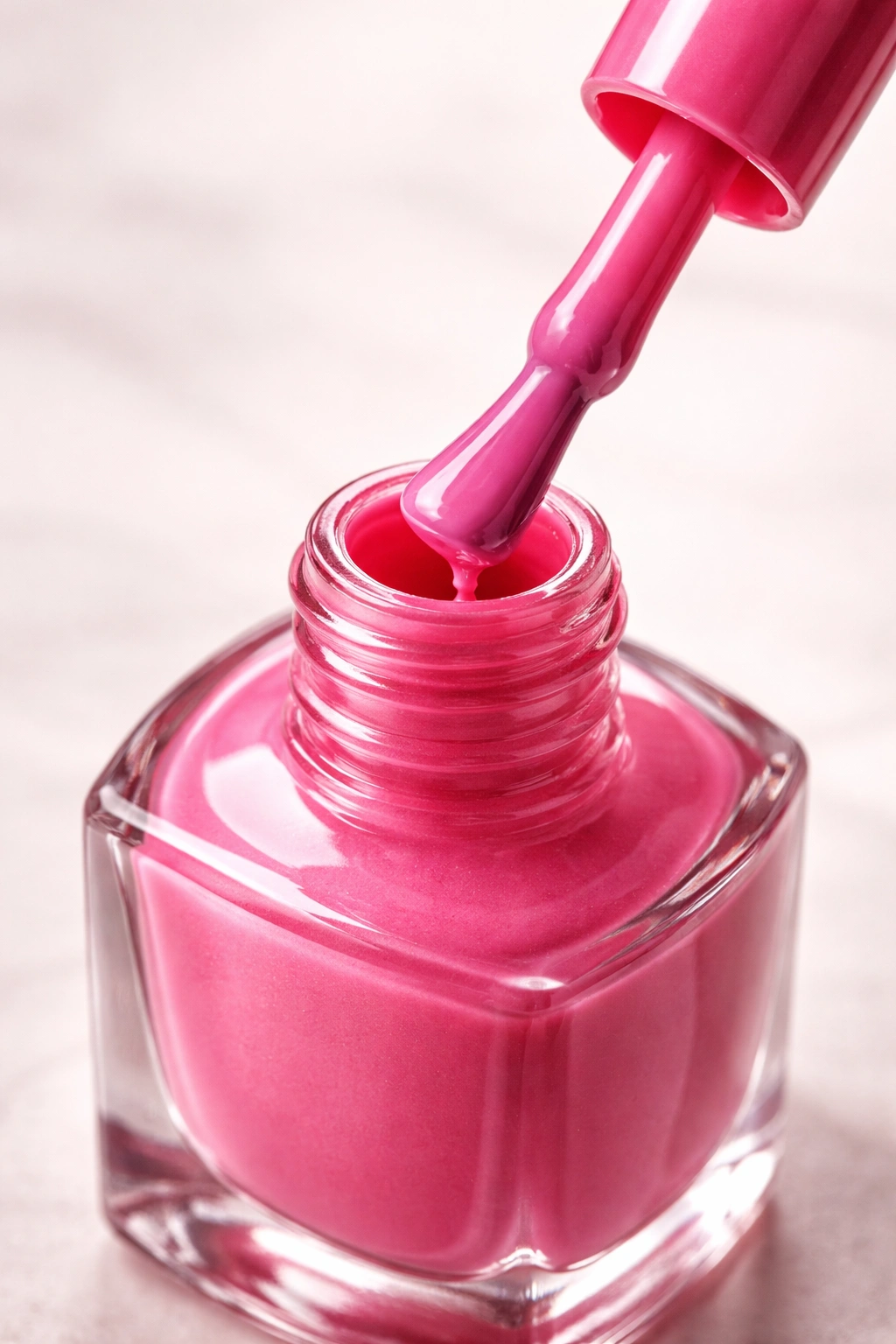Revived nail polish bottle with glossy finish