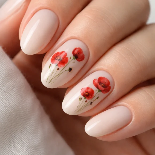 15 Short Bold Floral Almond Nails That Pop