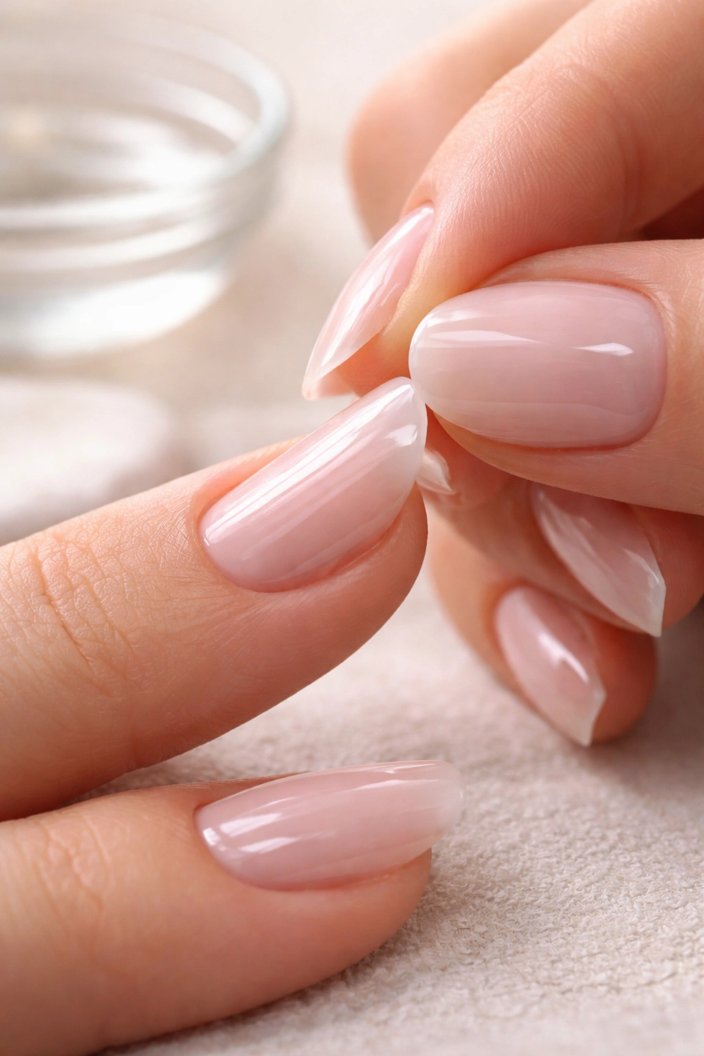 Close-up of nails being gently removed from press-ons