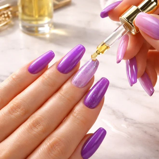 15+ Best Purple Acrylic Nails That Stand Out