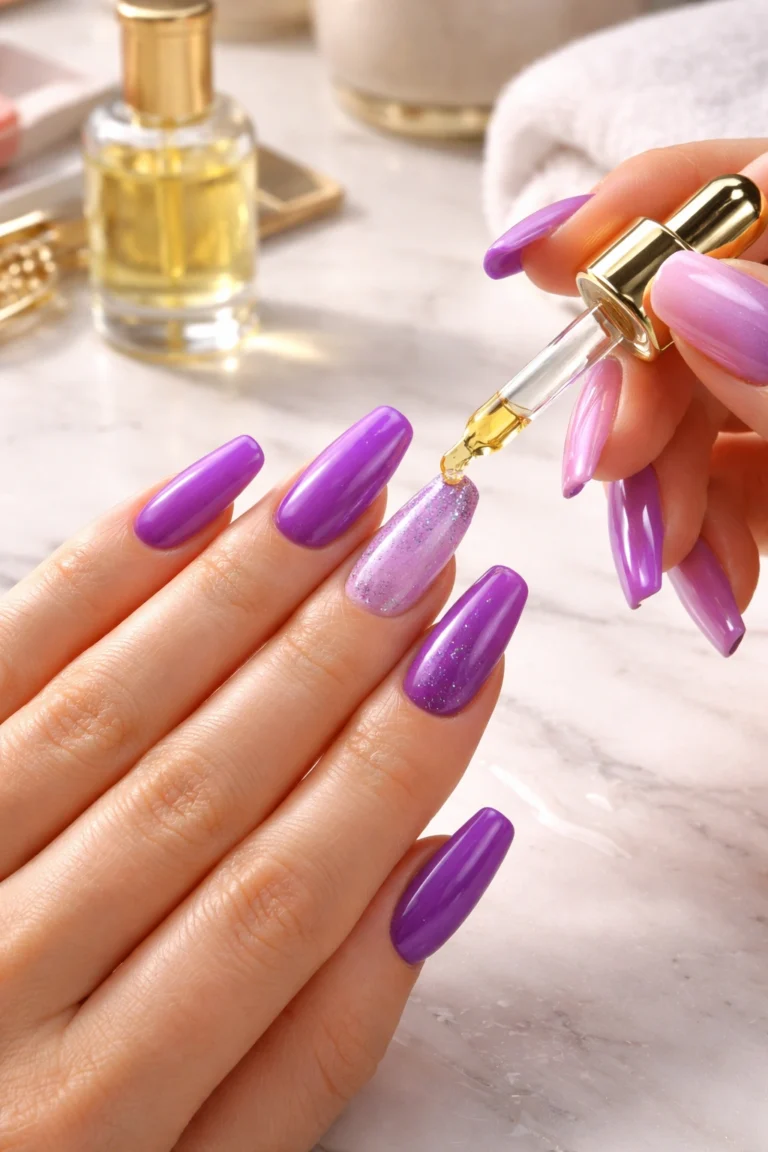 15+ Best Purple Acrylic Nails That Stand Out