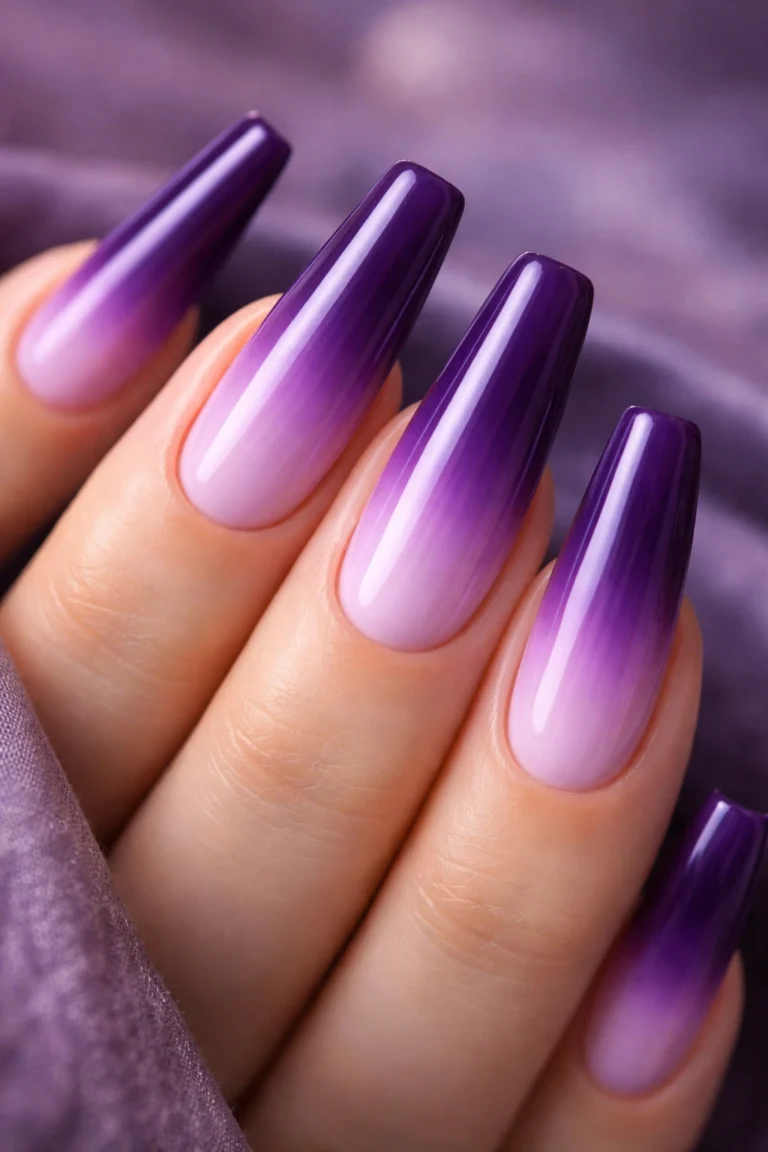 11 Ombre Coffin Nail Designs for Long Nails