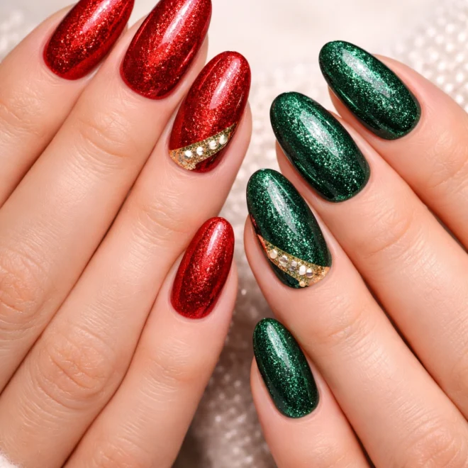 15+ Matching Christmas Nails for Best Friends