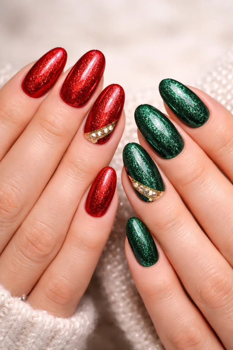 15+ Matching Christmas Nails for Best Friends