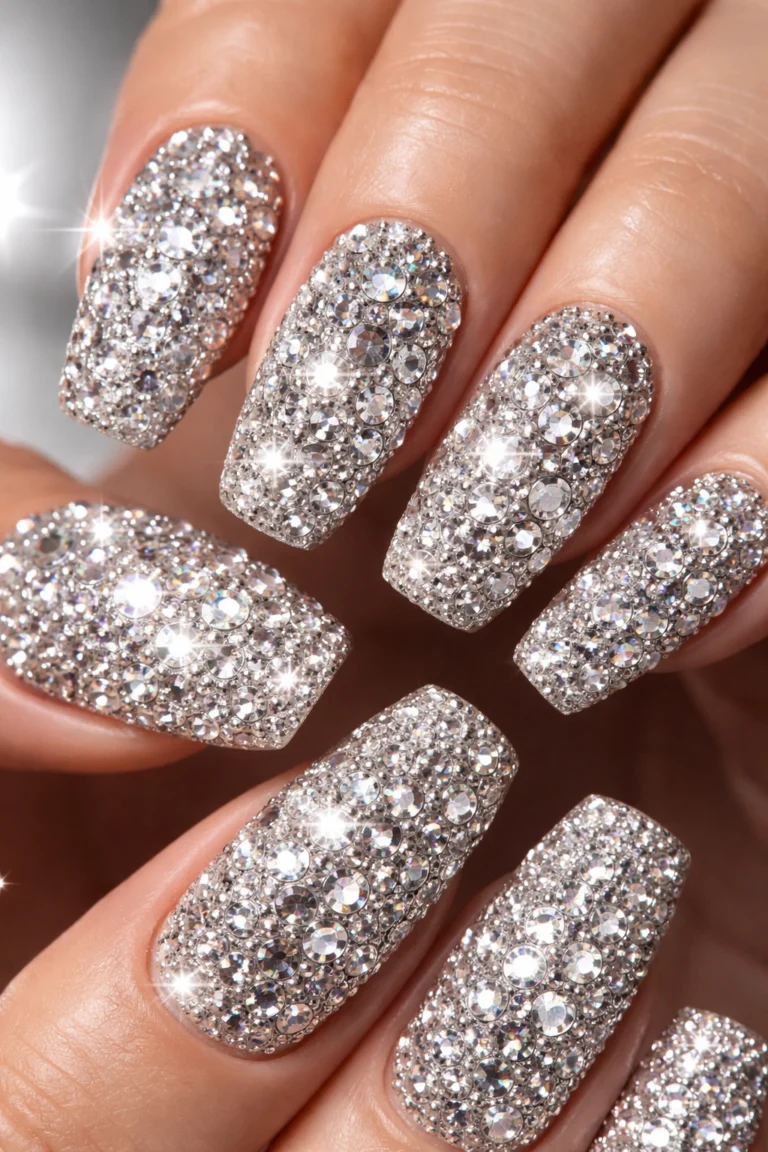 15 Rhinestone Nail Ideas for a Glam Look