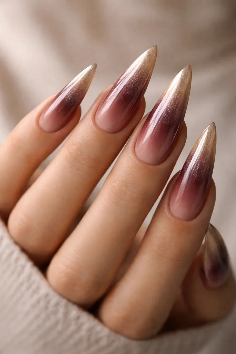 15 Pink Ombre Stiletto Nail Ideas