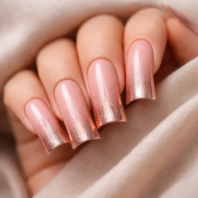 10 French Tip Duck Nails for Long Nails