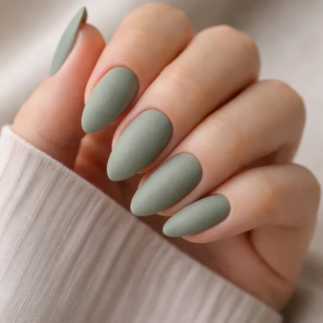 15 Green Almond Nails That Pop