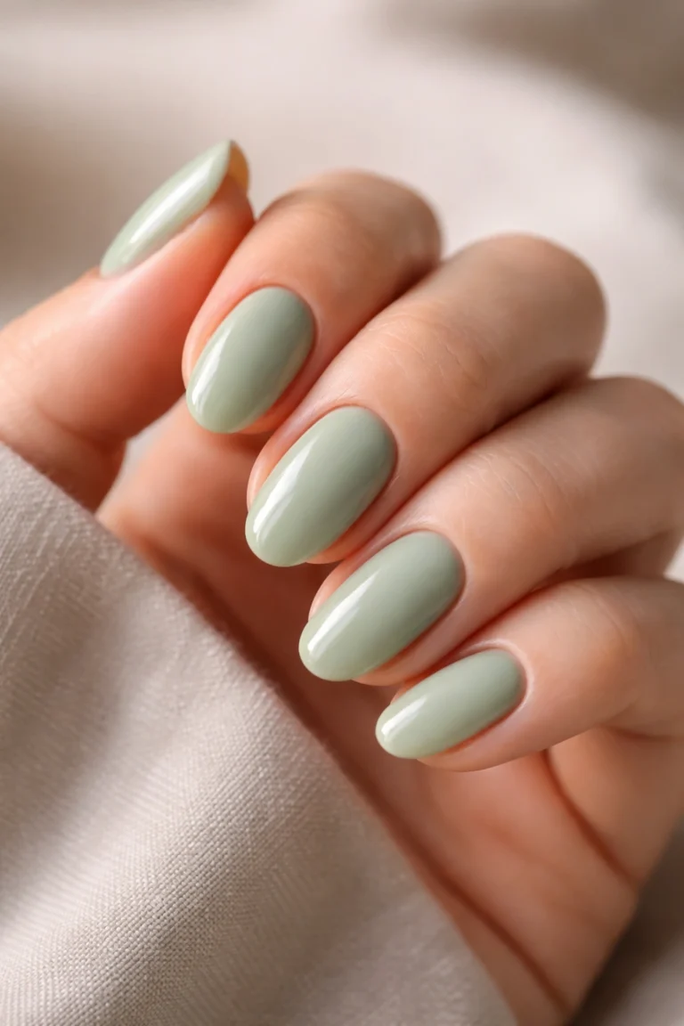 20 Short Green Almond Nails That Look Expensive