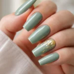 18 Green Coffin Nail Ideas for Medium Nails