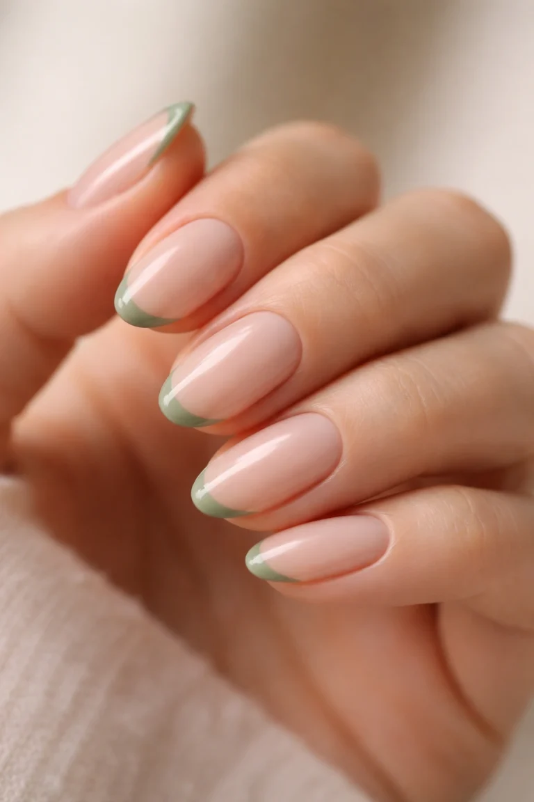 15 Short Sage Green Almond Nails Anyone Can Recreate