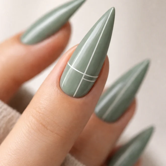 20 Green Stiletto Nail Ideas