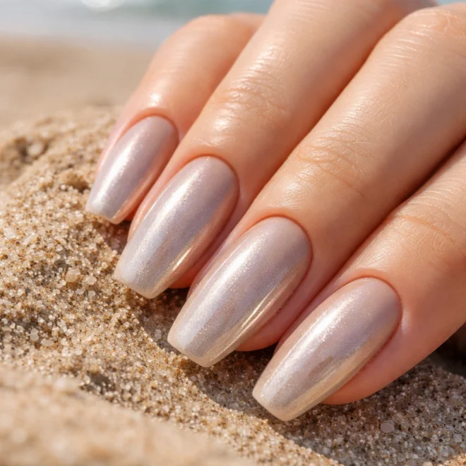 10 Summer Chrome Nails for a Beachy Shine