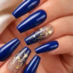 14 Blue Coffin Nail Ideas for Long Nails