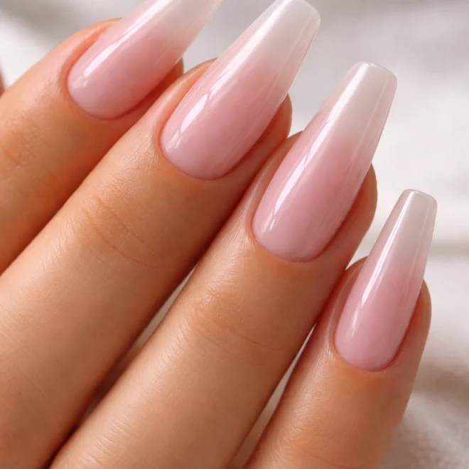 15 Sheer Pink Ballerina Nails for a Milky Look