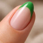20 Short Green French Tip Almond Nails That Pop
