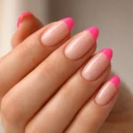 14 Short Hot Pink French Tip Almond Nails to Try