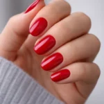 15 Bold Red Short Oval Nails for a Classic Look