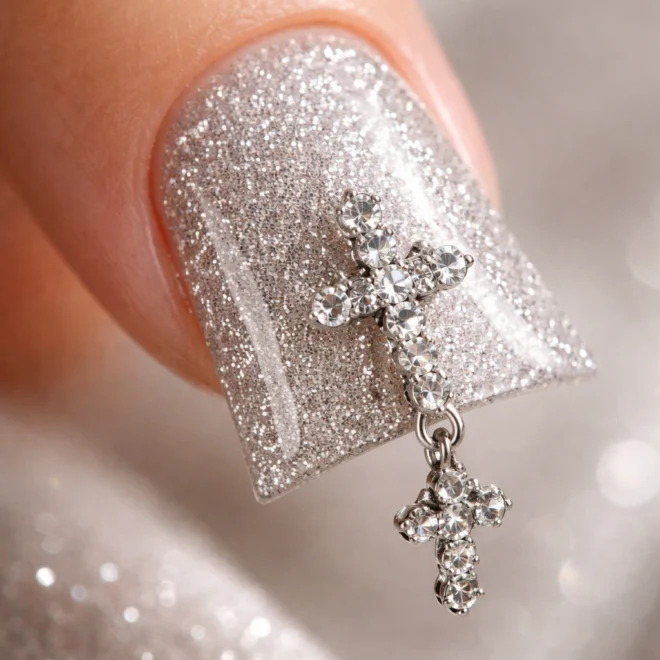 14 Short Duck Nails With Charms