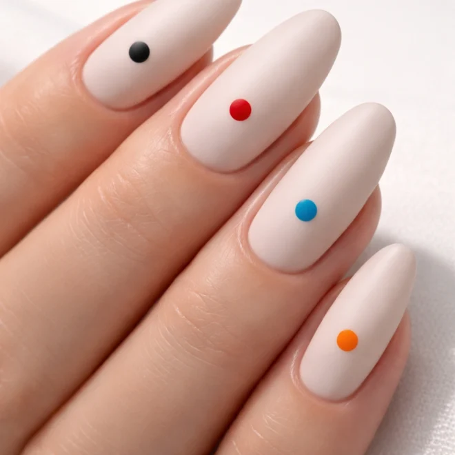 15 Long Round Dot Nails for a Playful Fun Look