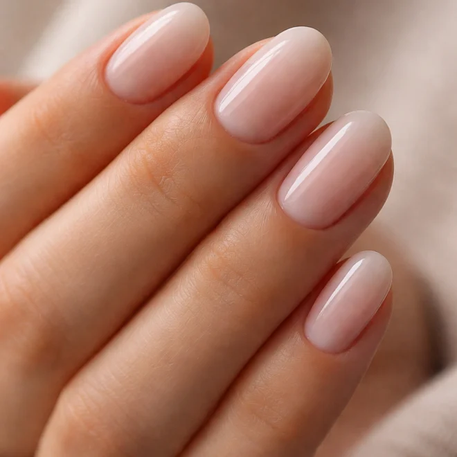 15 Ombre Short Oval Nails with a Seamless Blend