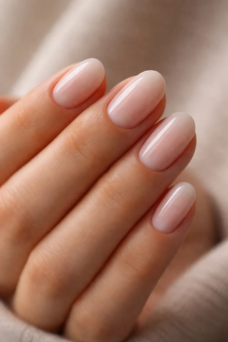 15 Ombre Short Oval Nails with a Seamless Blend