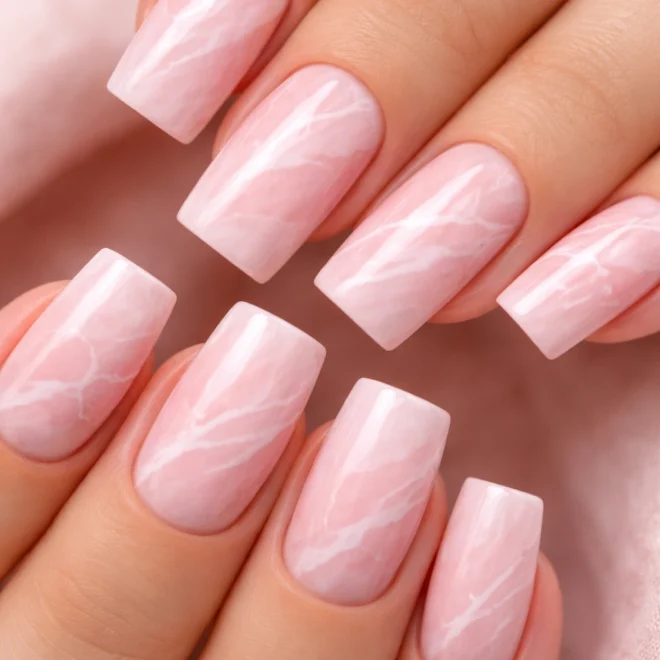 10 Soft Pink Square Acrylic Nails Worth Showing Off