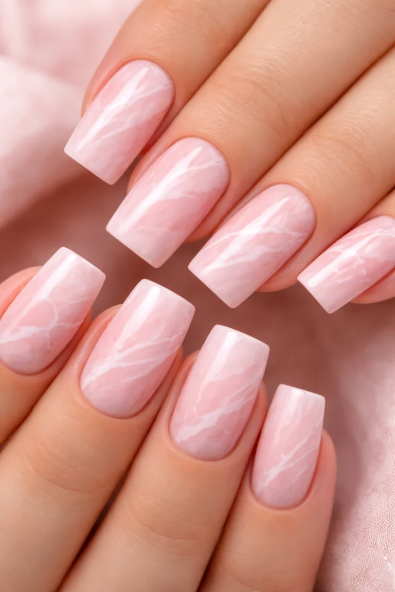10 Soft Pink Square Acrylic Nails Worth Showing Off