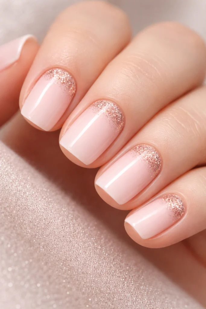 12 Short Squoval Reverse French Nail Ideas