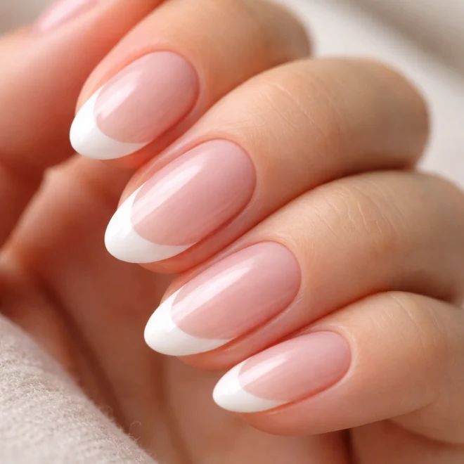 15 Extra Short French Tip Almond Nails Worth Trying