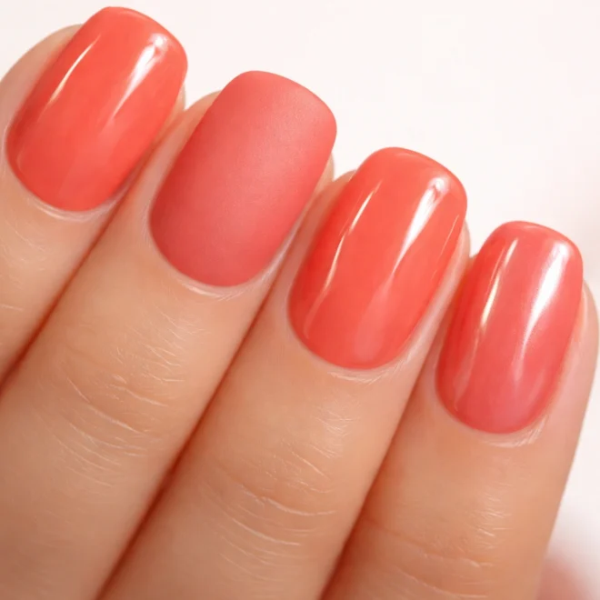 15 Coral Short Squoval Nails for Warmer Days