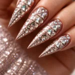 14 Stiletto Nails With Rhinestones
