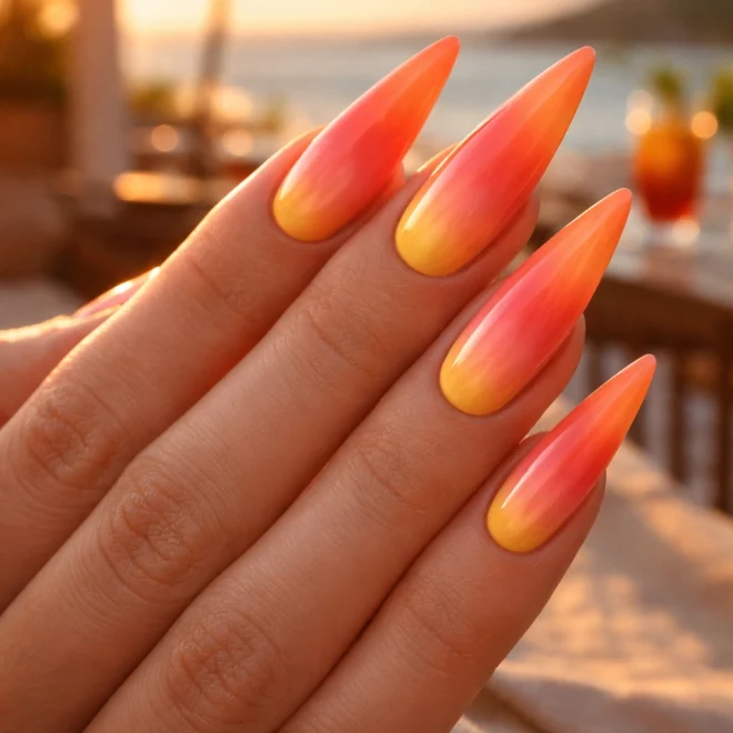 10 Stiletto Nail Ideas for Vacation