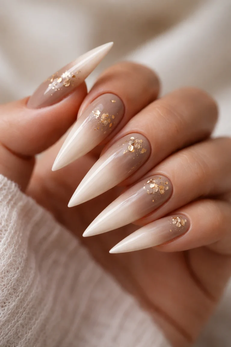 15 Nude Ombre Stiletto Nail Ideas
