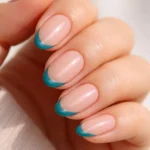 15 Short Teal Almond Nails That Pop