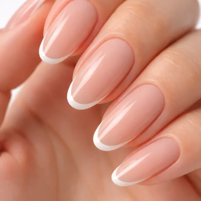 15 Long Oval French Tip Nails Worth Copying