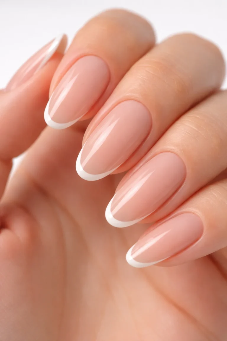 15 Long Oval French Tip Nails Worth Copying