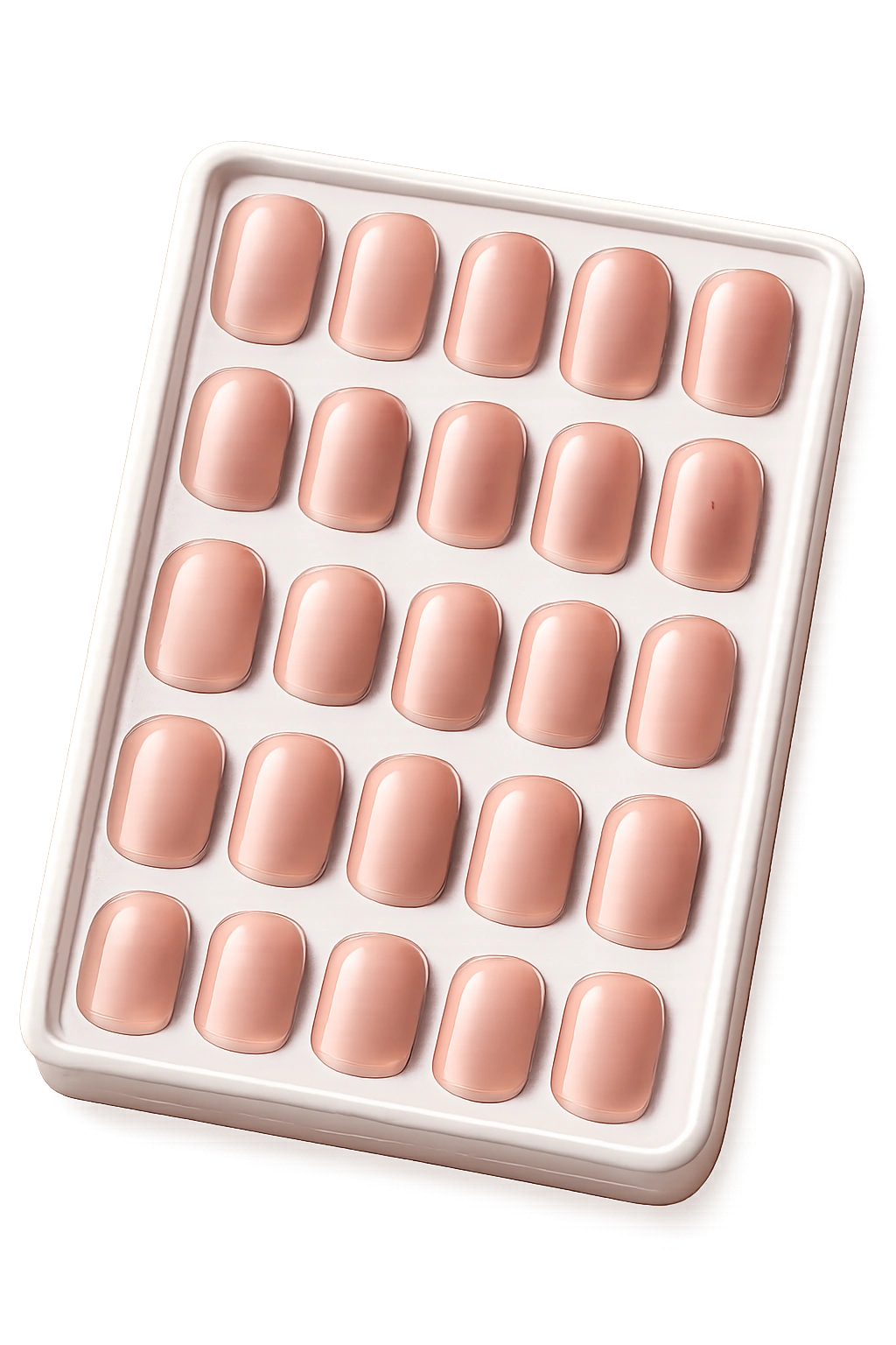 Close-up of Transparent Labs short squoval press-ons with matte and glossy finishes