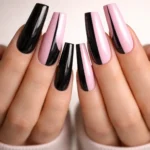 18 Black and Pink Duck Nail Ideas