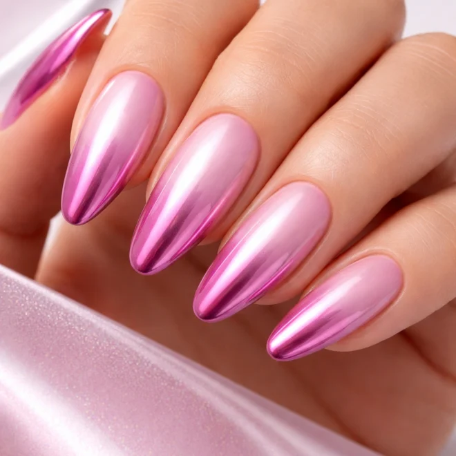 10 Pink Chrome Nail Ideas That Look Amazing