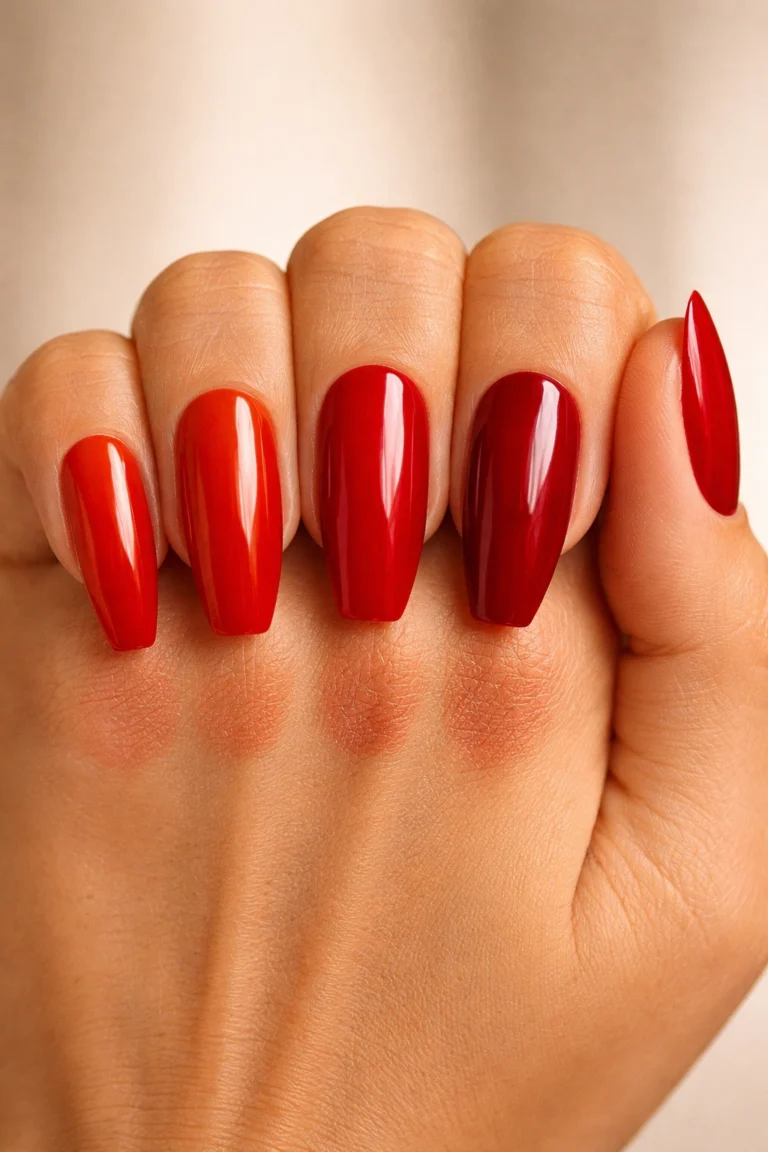 15 Red Ballerina Nails for Every Skin Tone