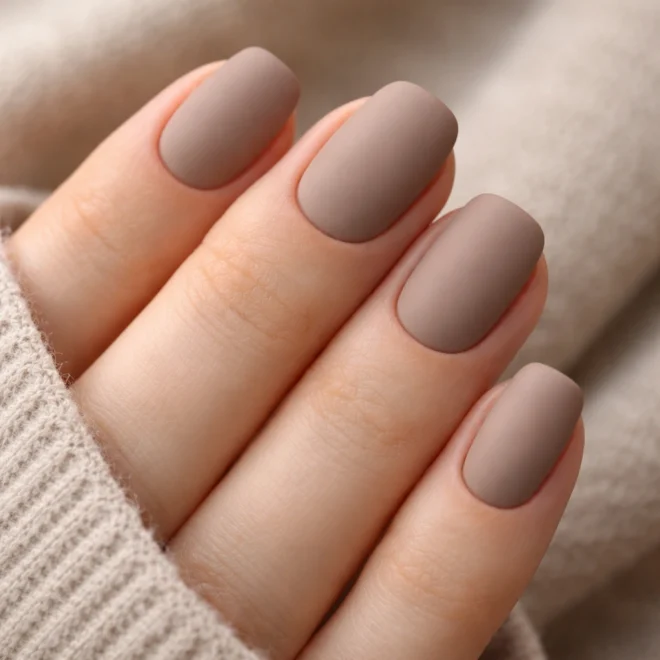 15 Short Squoval Neutral Nails for Any Outfit