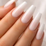 18 White Coffin Nail Designs for Long Nails